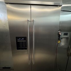 42" KITCHENAID BUILT IN STAINLESS STEEL REFRIGERATOR 