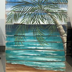 Palm Tree Pallet Artwork