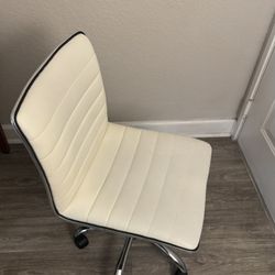White Leather Office Chair