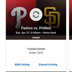 San Diego Padres VS Philadelphia Phillies Saturday April 27 2024 Section 226