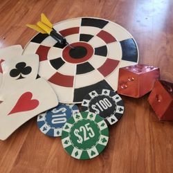 Vintage Metal Wall Decor Casino Theme 