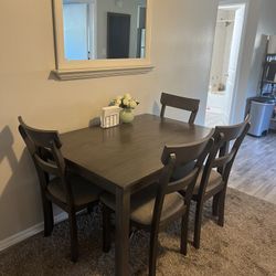 Dining Room Table Set - 4 Chairs Included