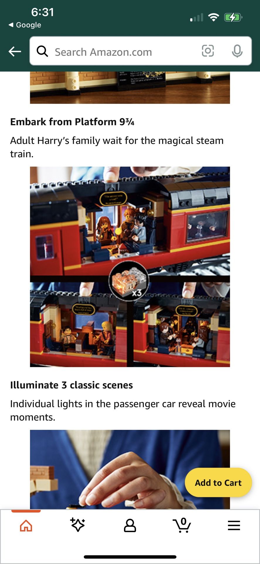 Hogwarts Harry Potter Lego Train Set