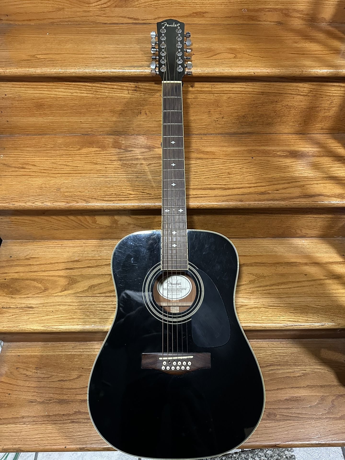 Fender 12 String acoustic Guitar - Black gloss - Used $100/OBO