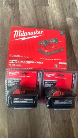 Milwaukee batteries & charger