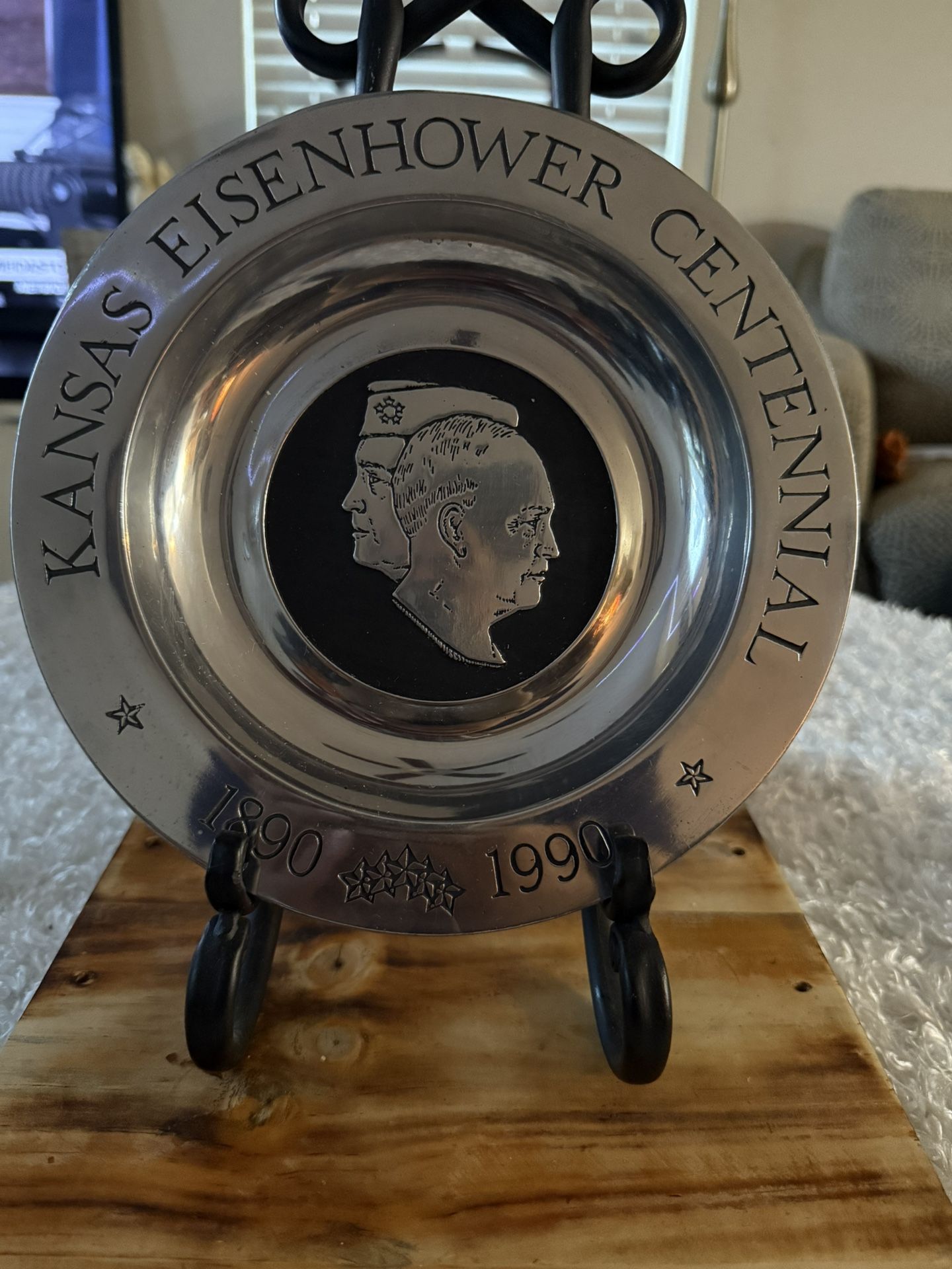 Vintage And Highly Collectible President Eisenhower Centennial 1(contact info removed). Limited Edition Plate # 12 of series.