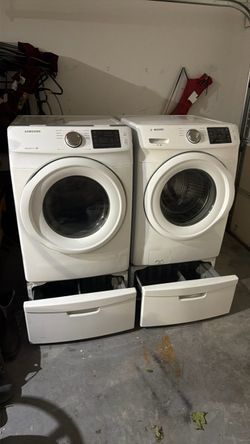 Samsung Washer & Dryer Set w/ Pedestals — $250 OBO