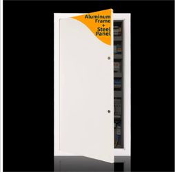 EXCELFU ELECTRICAL ENCLOSURE WITH ALUMINUM FRAME AND STEEL PANEL DIMENSIONS 2 X 14 X 29 INCHES