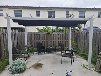 Outdoor Pergola with Retractable Canopy