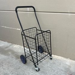 Black Folding Wire Shopping Cart