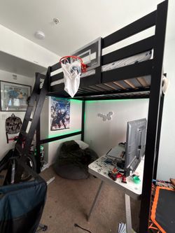 IKEA black full size Bed Frame