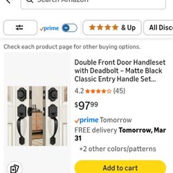 Double Front Door Handleset with Deadbolt