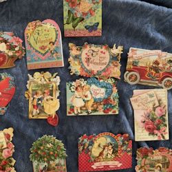 13 Vintage Valentines Day Cards w/envelopes