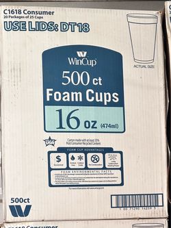Wincup 16oz Foam Cups