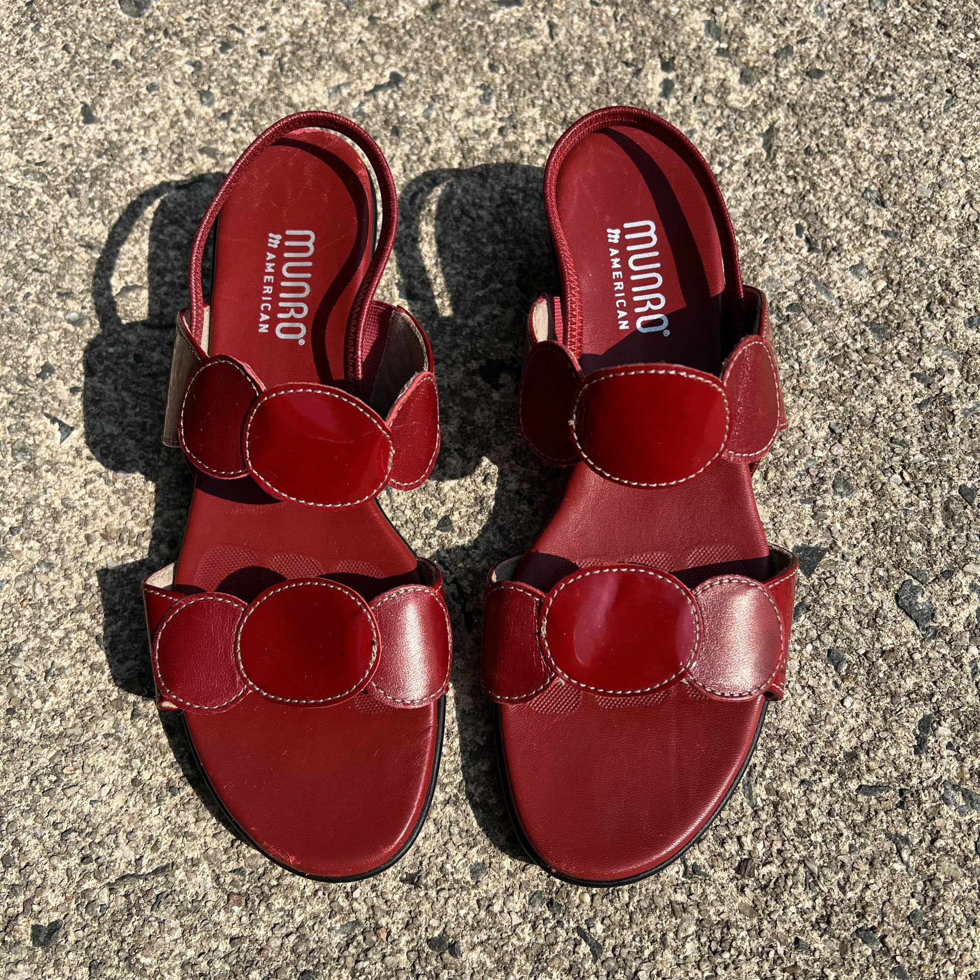 Red Munro Dress Sandals