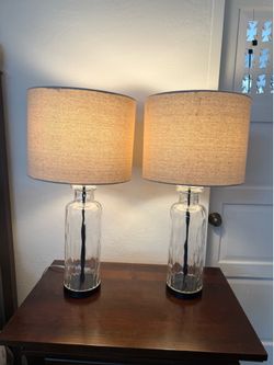 Clear Table Lamps (2)