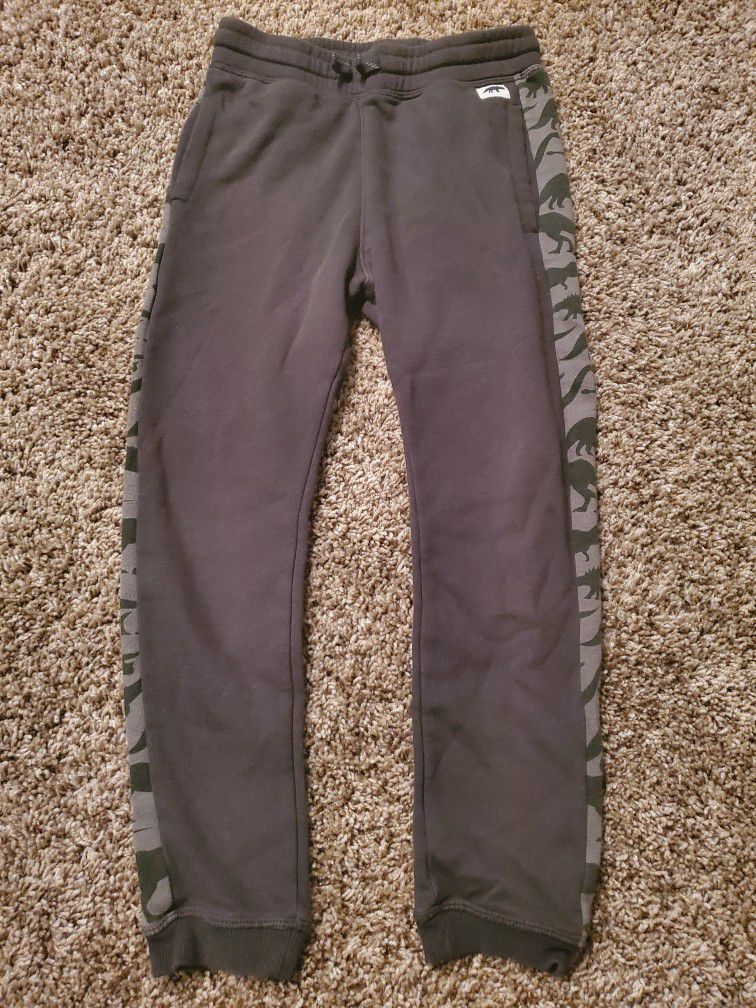 H&M Boys Sweatpants Size 8-9 Y green military Dinosaurs pocket pants Jogger

Excellent Pre-owned condition, gently worn, no flaws
Size 8-9Y
Fleece,  b