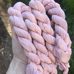 2 pieces of pink cheesecloth table runners for party table, reception decor, centerpieces