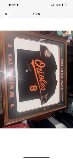 Cal Ripken, Jr. Framed Autographed Jersey Authenticated Black Jersey