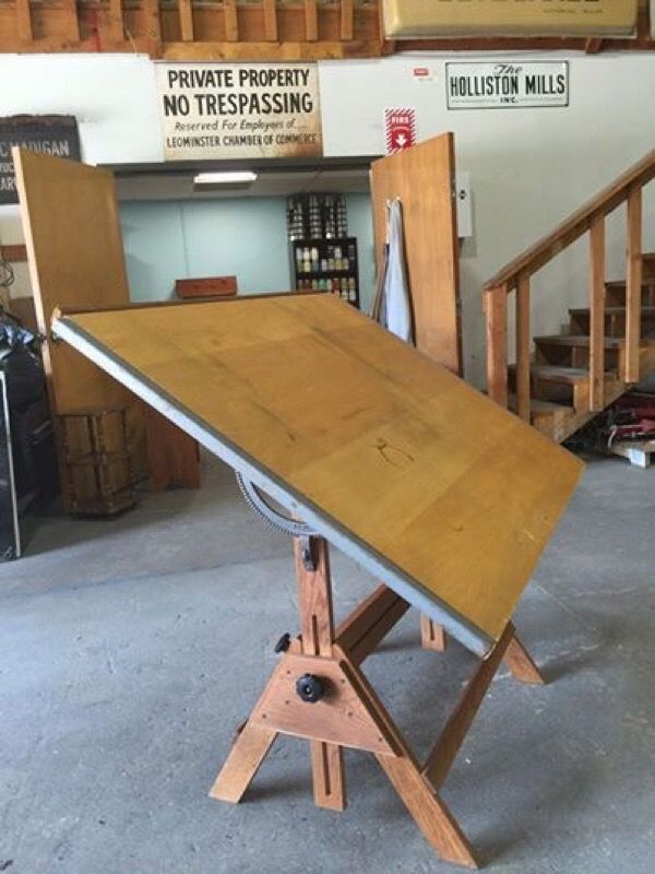 Anco Bilt Oak Drafting Table For Sale In Easton Ma Offerup