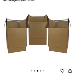 UBOXES Space Savers Wardrobe Moving Boxes With Hanger 20" x 20" x 34" (3 Pack)