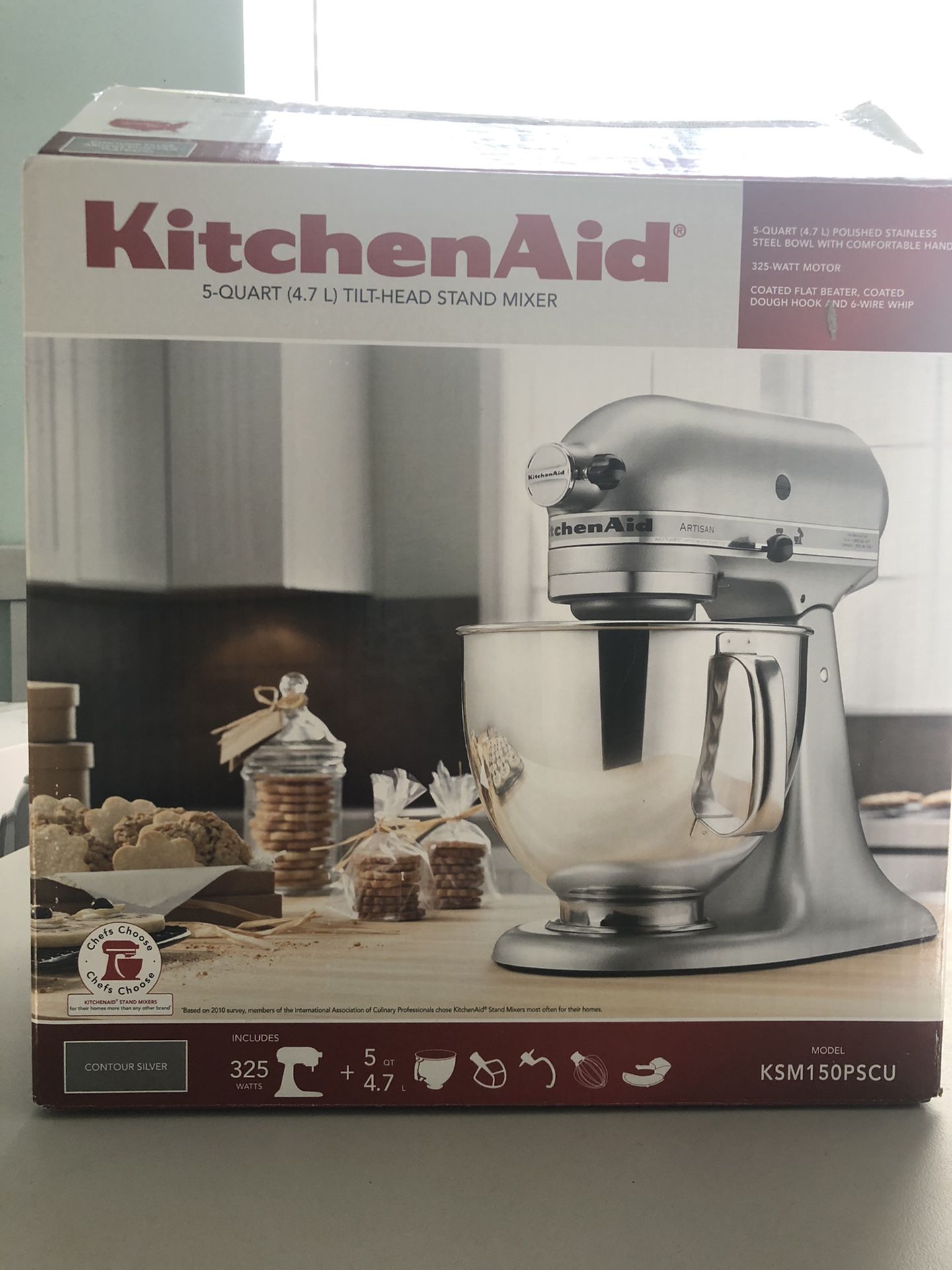 Kitchen Aid 5-quart, tilt-head Stand Mixer, NEW