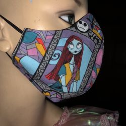 Jack And Sally Face Mask