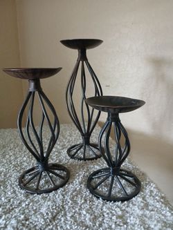 Metal Candle Holders Set of 3