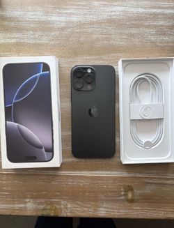 🚨 16 Pro Max - 256 GB - Black Titanium (Unlocked) 100% Battery Health🚨