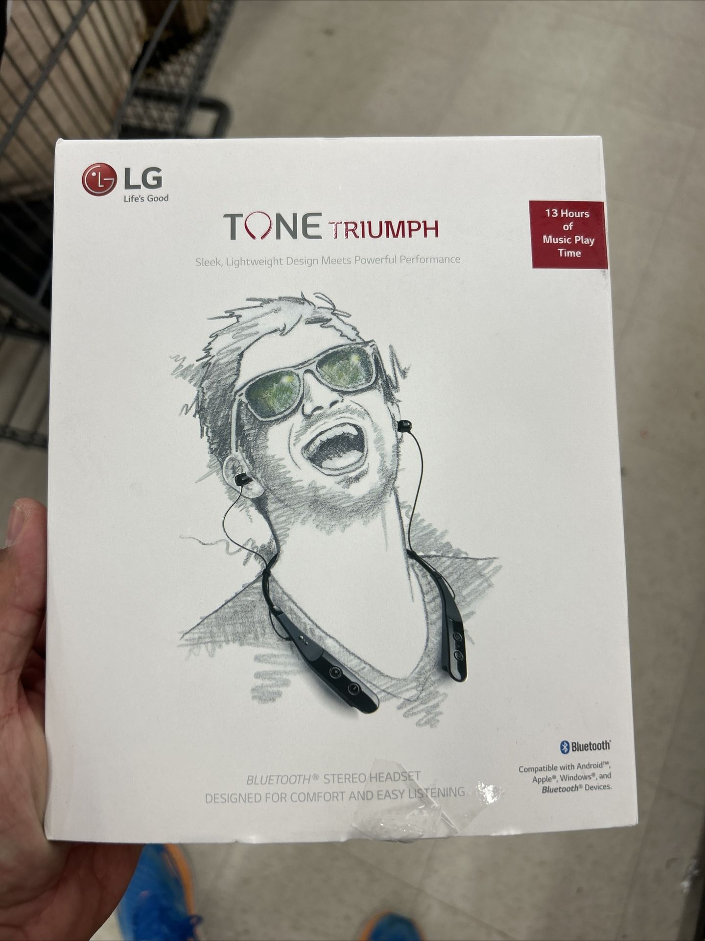 Brand new LG Tone HBS-510 Triumph Black - Bluetooth Wireless Stereo Headset 510 with 1.2Amp Quick Wall/Car Charger (US Retail Packing