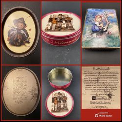 3 Vintage Hummel Serving & Storage Tins Lot—Selling together as discounted lot