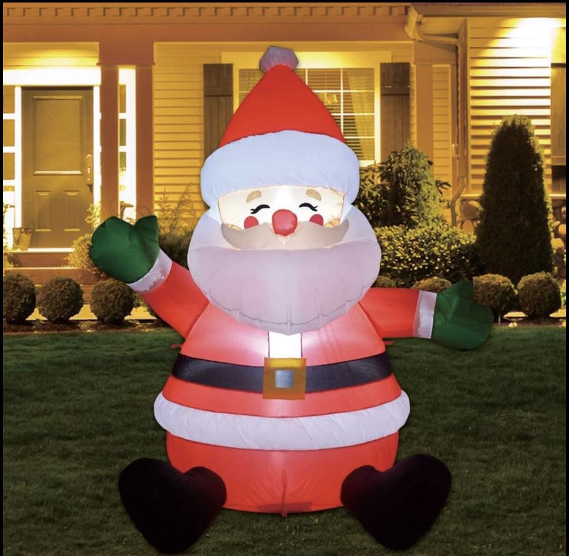 Santa Claus Inflatable Christmas Holiday Decoration Outdoor Yard Lawn 5 FT LED Lights