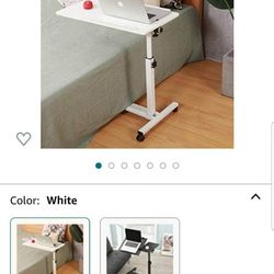 New Rolling Laptop Desk-White