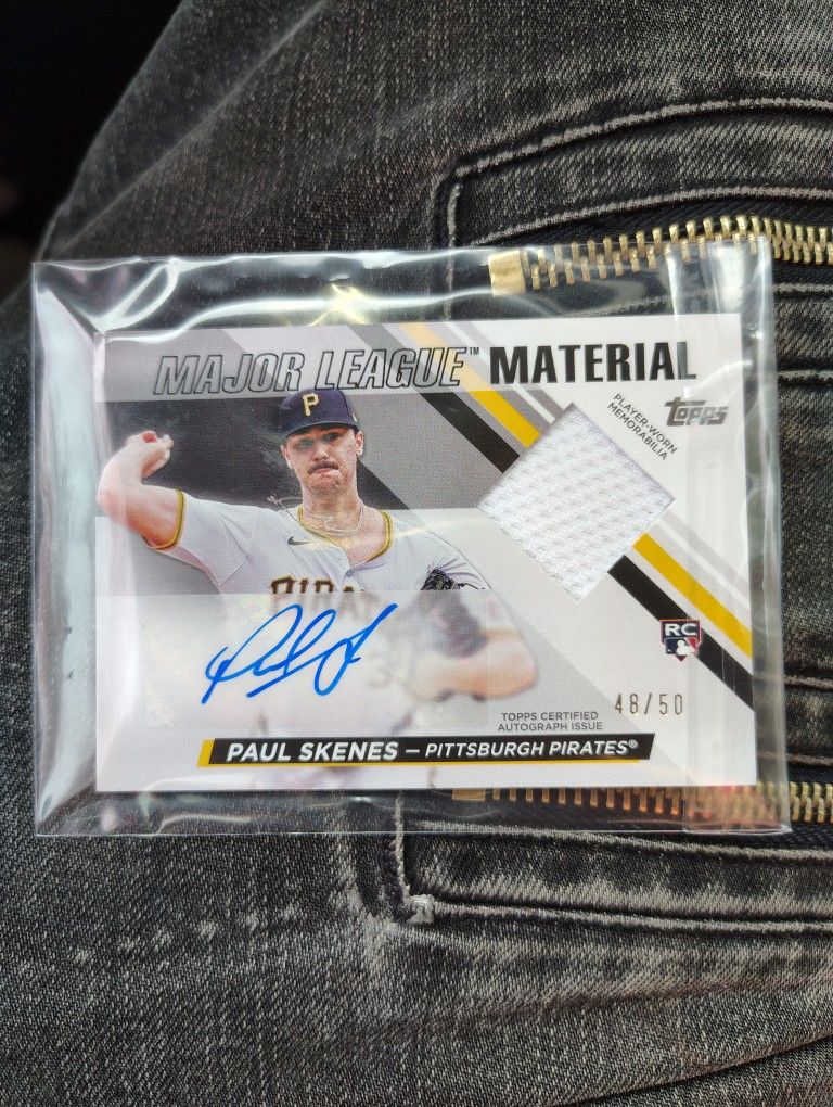 Paul Skenes Major League Material Autographed Baseball Rookie Card