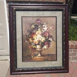 Beautiful Flowers Painting John Cho 35" X 41" Framed Gorgeous