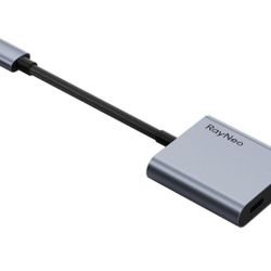 RayNeo USB-C to Glasses Charging Adapter | Charge & Play | Compatible with Switch (Not Switch 2), ROG Ally, PS4/5, Xbox, Mac mini, Laptops & DP Alt Mo
