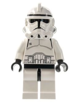 SW0126 Clone Trooper (Phase 2) - Black Head, Continuous Mouth