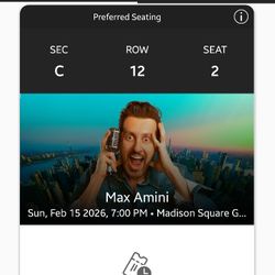 Max Amini COMEDY Show Tickets (2)