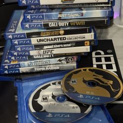 PS4 WITH 5 GAMES LEFT NO CONTROLLER