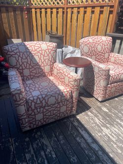 2  living chairs with table ( very good y