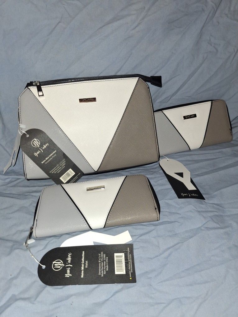 Yani J Adore Purse And Wallet Set Of 3 NEW.