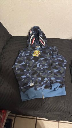 BAPE Shark Full-Zip Hoodie Blue Camo