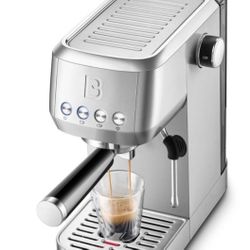 CASABREWS 3700 Essential Espresso Stainless Cappuccin &Latte Machine With Steam Frother For Home
