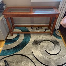 Glass/wood Entry Table 