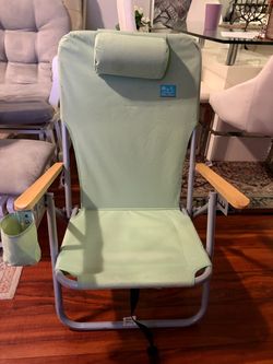 Palm Breeze Folding Beach Chair Mint Green