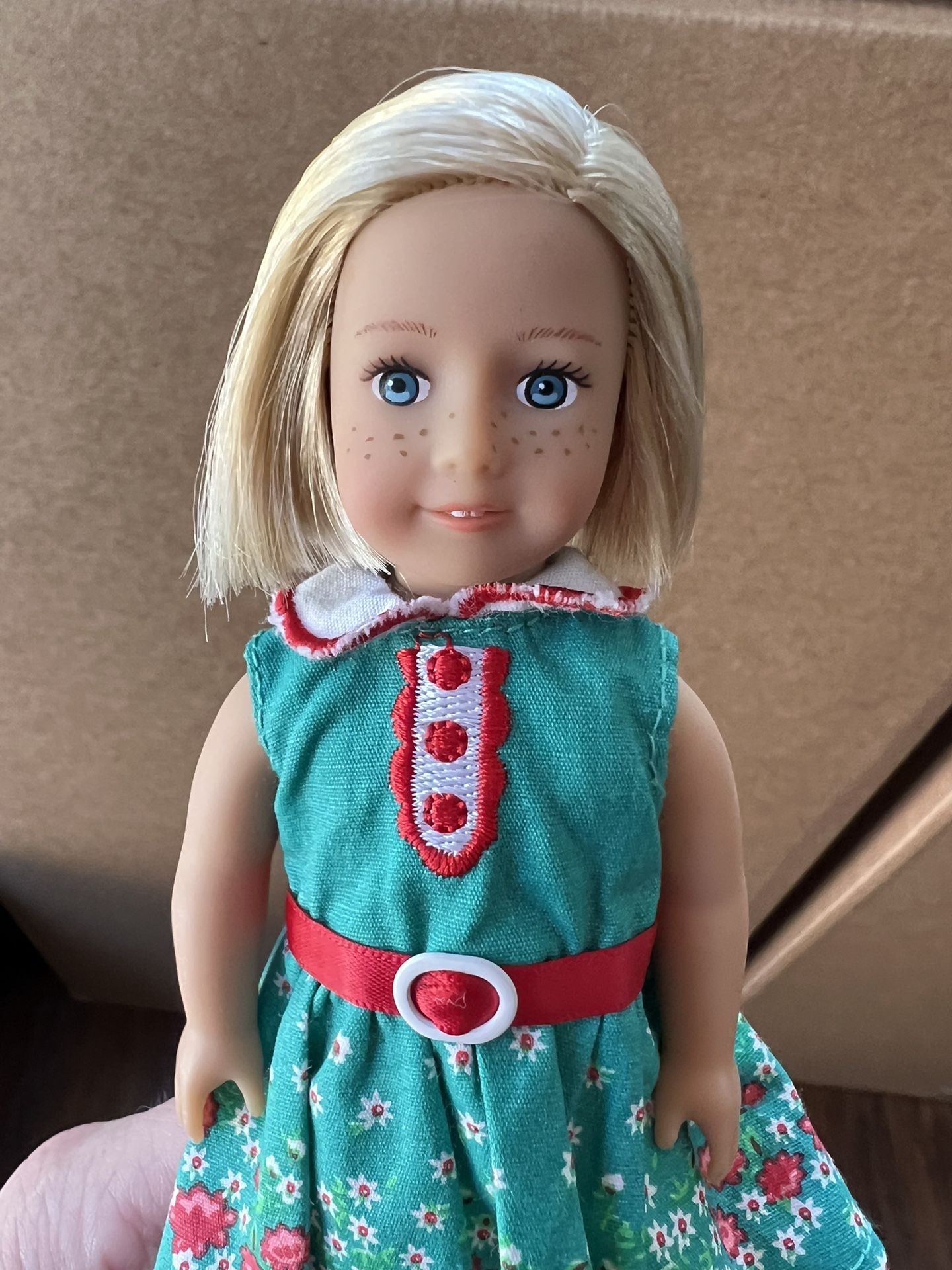 Two Mini 6.5” American Girl Dolls. Samantha Parkington (with Stand) & Kit Kittredge Mini Dolls