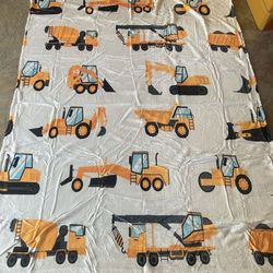 New Large Construction Truck Blanket. Really Cute! Great For Boys Room 