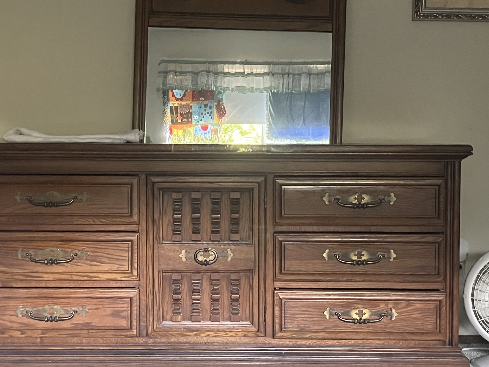 Solid Wood Dresser W Mirror