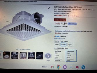 New Bathroom exhaust fan 8-28-26