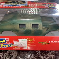 1999 Vintage Revell Desert Storm Humvee Model Kit. New In Box.